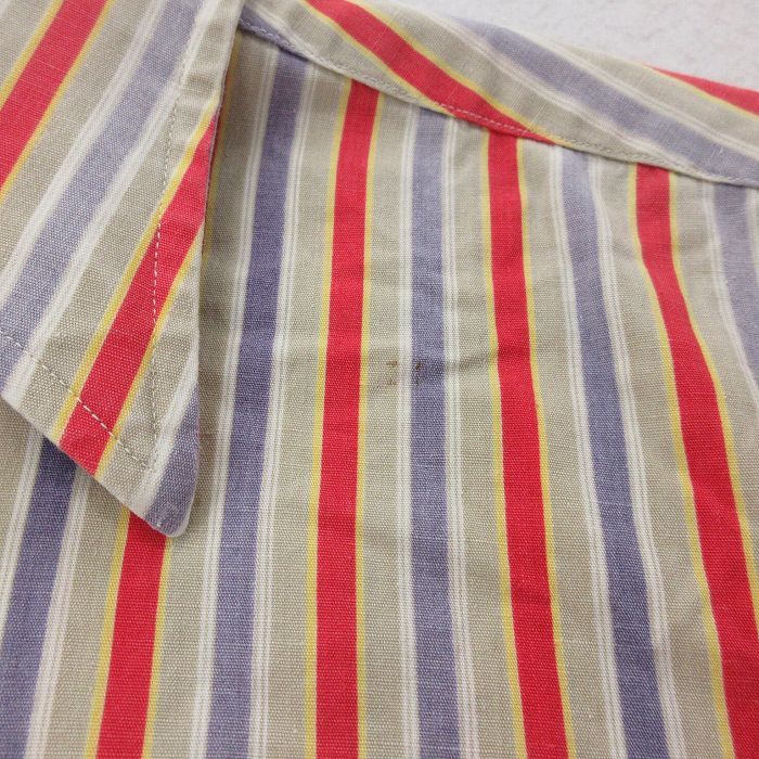 S/ old clothes Christian Dior long sleeve brand shirt men's 70s red other red stripe 23aug28 used tops 