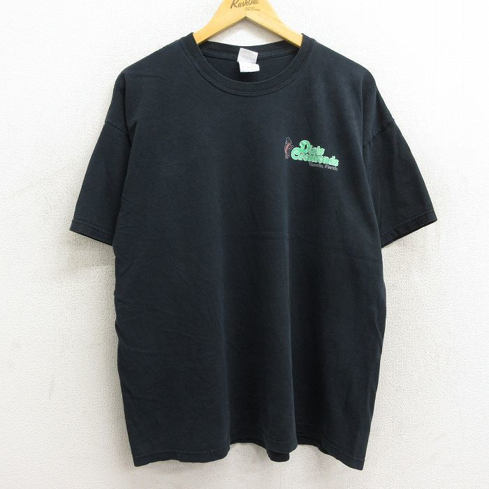 XL/古着 半袖 ビンテージ Tシャツ メンズ 00s バイク ロブスター 大きいサイズ コットン クルーネック 黒 ブラック 23jun29 中古_画像2