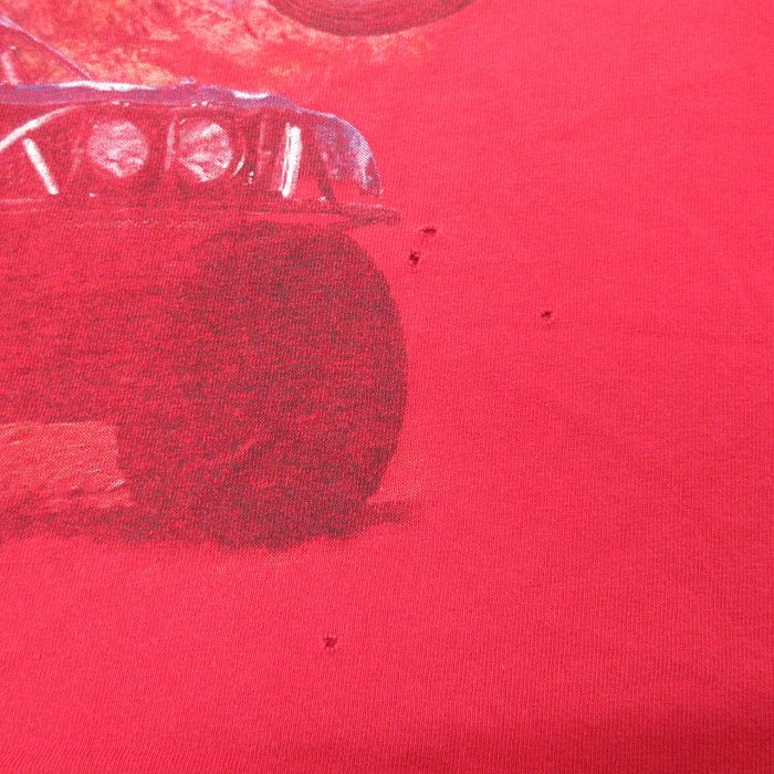 L/古着 半袖 Tシャツ メンズ レーシングカー Son Selipe コットン クルーネック 赤 レッド 23jun03 中古_画像10