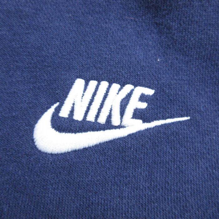 XL/古着 ナイキ NIKE 長袖 フルジップ スウェット パーカー メンズ ワンポイントロゴ 大きいサイズ 紺 ネイビー 23nov09 中古 スエット_画像3