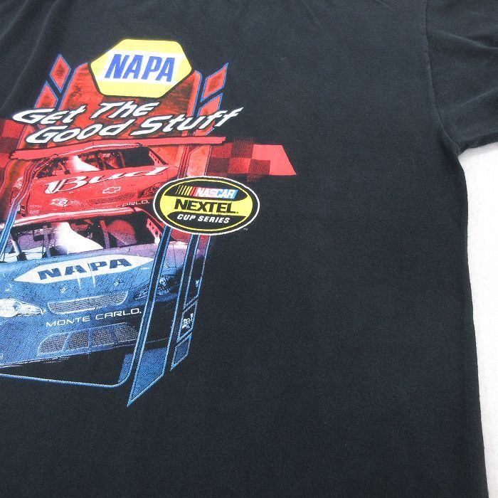 XL/古着 半袖 ビンテージ Tシャツ メンズ 00s レーシングカー NAPA NASCAR 大きいサイズ コットン クルーネック 黒 ブラック 23jun29_画像8