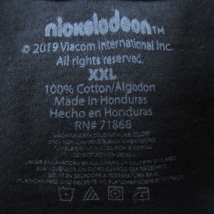 XL/古着 半袖 Tシャツ メンズ アニメ ニコロデオン レプター チャッキー ロッコー 大きいサイズ コットン クルーネック 黒 ブラック 23_画像3