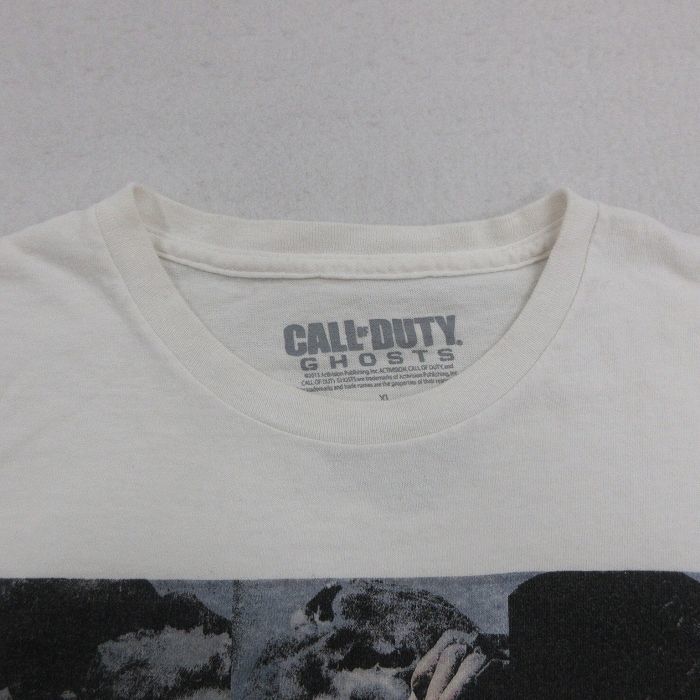 XL/古着 半袖 Tシャツ メンズ ゲーム コールオブデューティ コットン クルーネック 白 ホワイト 23apr03 中古_画像4