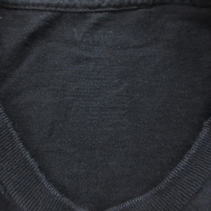 XL/古着 バンズ VANS 半袖 ブランド Tシャツ メンズ ワンポイントロゴ コスタメサ バラ 大きいサイズ クルーネック 黒 ブラック 23aug2_画像5
