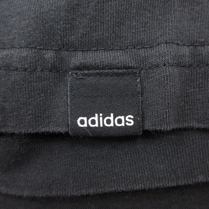 XL/古着 アディダス adidas 半袖 ブランド Tシャツ メンズ ビッグロゴ クルーネック 黒 ブラック 23mar16 中古_画像3