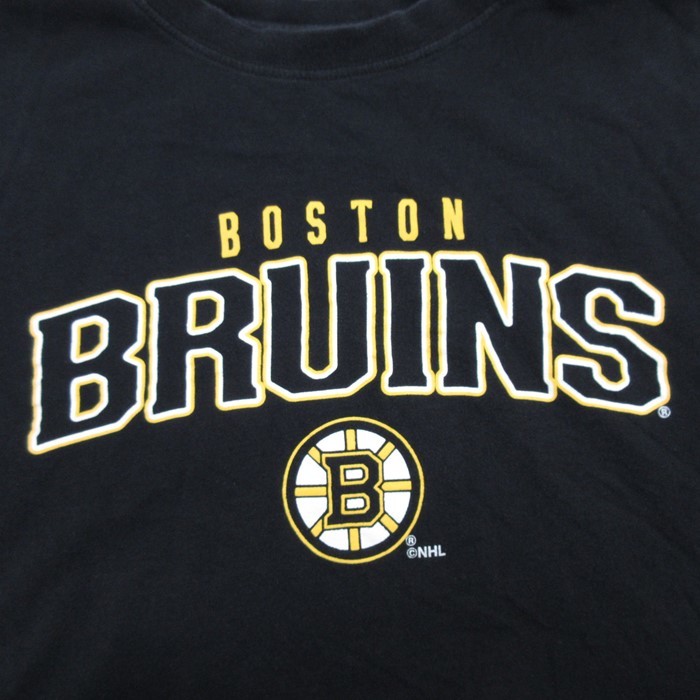XL/古着 リーボック REEBOK 半袖 ブランド Tシャツ メンズ NHL ボストンブルーインズ 大きいサイズ コットン クルーネック 黒 ブラック_画像2