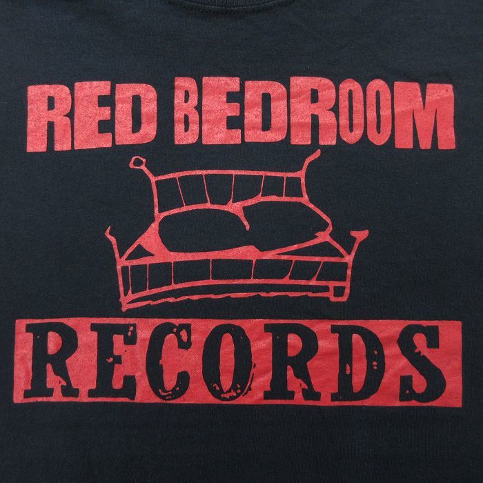 XL/古着 半袖 ロック バンド Tシャツ メンズ RED BEDROOM RECORDS 大きいサイズ コットン クルーネック 黒 ブラック 23jun21 中古_画像2