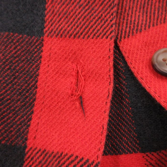  б/у одежда длинный рукав heavy фланель рубашка женский 90s большой размер хлопок красный красный Buffalo проверка 23feb18 б/у блуза 