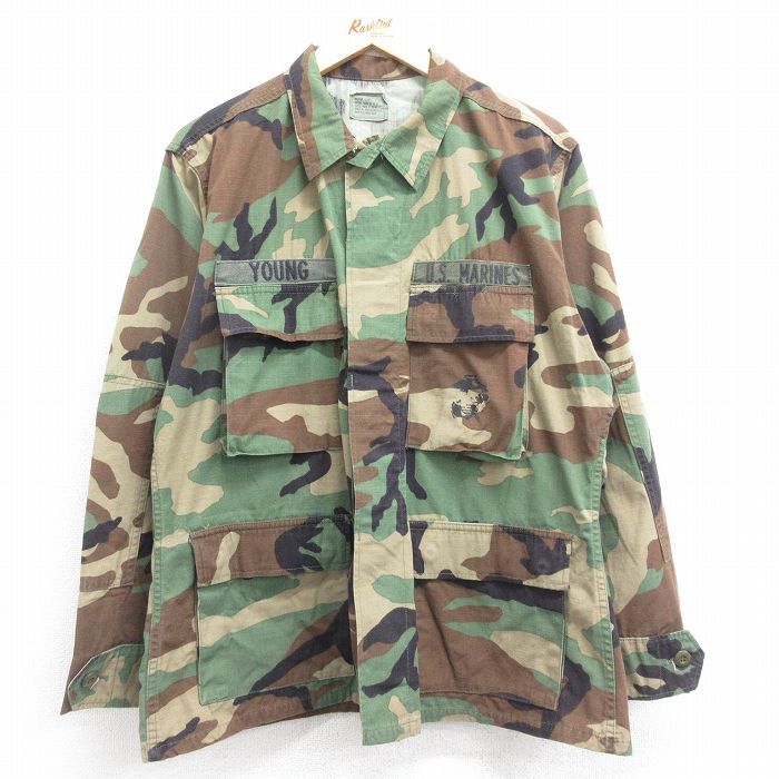 L/ бу одежда   длинный рукав    военный    пиджак   мужской  90s US морской ... ...  "губа" ... вершина   дерево  ...  зеленый   зеленый ... 23dec19