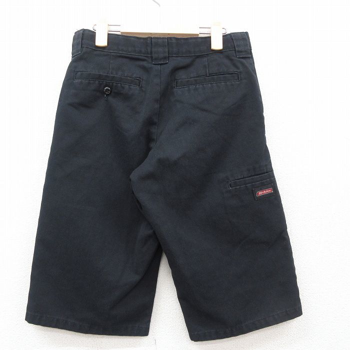 古着 ディッキーズ Dickies ワーク 7分丈 パンツ キッズ ボーイズ 子供服 黒 ブラック 23jul29_画像2