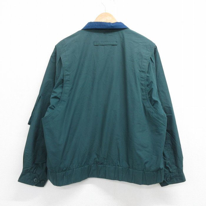 XL/古着 ロンドンフォグ 長袖 ジャケット メンズ 大きいサイズ 緑 グリーン 23oct17 中古 アウター ジャンパー ブルゾン_画像2