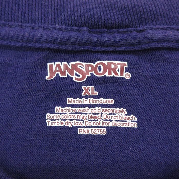XL/古着 ジャンスポーツ 半袖 Tシャツ メンズ オールバニー 大きいサイズ クルーネック 紫 パープル 23sep02 中古_画像3