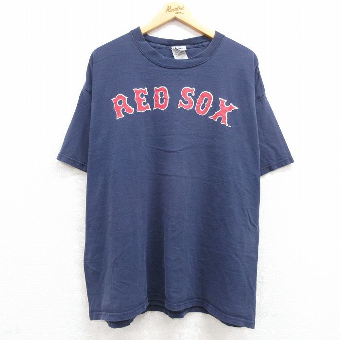 XL/古着 リー Lee 半袖 ビンテージ Tシャツ メンズ 00s MLB ボストンレッドソックス 松坂大輔 18 大きいサイズ コットン クルーネック_画像1