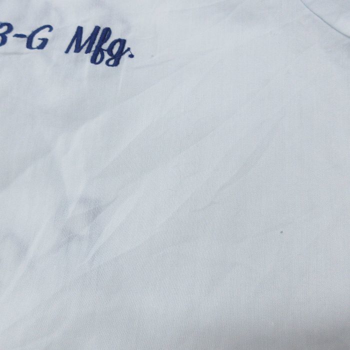 古着 半袖 ワーク シャツ レディース 90s Tangle 刺繍 大きいサイズ 薄紺 ネイビー spe 23jul03 中古 ブラウス トップス_画像10