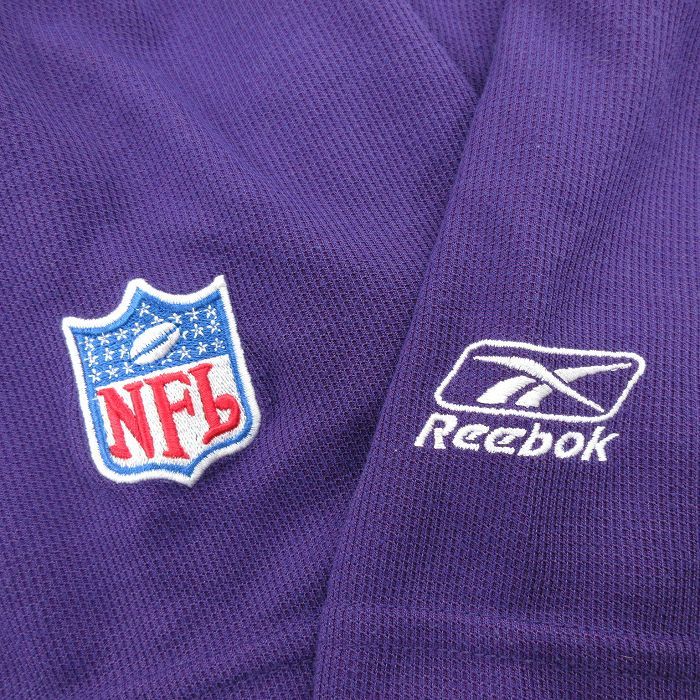 XL/古着 リーボック 半袖 ポロ シャツ メンズ 00s NFL ミネソタバイキングス 大きいサイズ 紫他 パープル アメフト スーパーボウル 23a_画像4