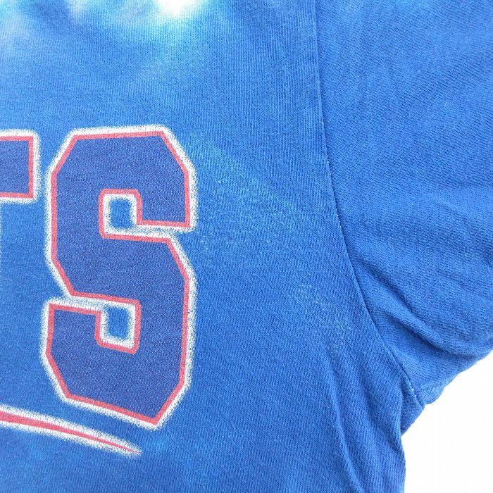L/古着 半袖 ビンテージ Tシャツ メンズ 00s NFL ニューヨークジャイアンツ コットン クルーネック 青他 ブルー タイダイ アメフト ス_画像6