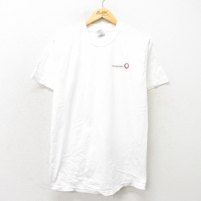 L/古着 半袖 ビンテージ Tシャツ メンズ 00s ルーセントテクノロジー コットン クルーネック 白 ホワイト 23may24 中古_画像2