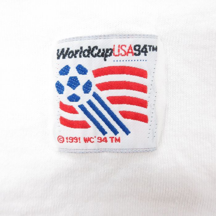 XL/古着 半袖 ビンテージ Tシャツ メンズ 90s ワールドカップ アイルランド コットン クルーネック 白 ホワイト spe 23jun22 中古_画像5