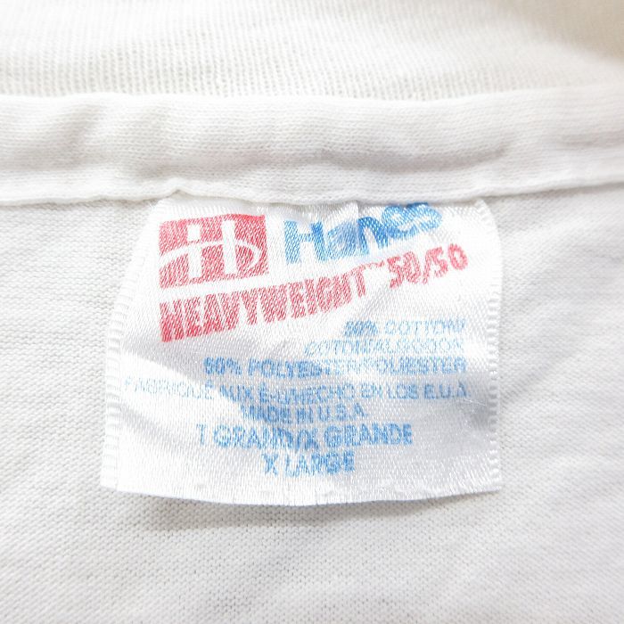 XL/古着 ヘインズ 半袖 ビンテージ Tシャツ メンズ 90s ニューオーリンズ 船 サックス 大きいサイズ クルーネック 白 ホワイト 23mar16_画像3