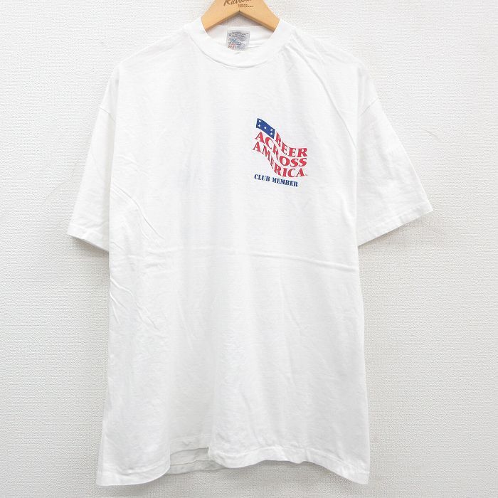 XL/古着 ヘインズ 半袖 ビンテージ Tシャツ メンズ 90s ビール コットン クルーネック 白 ホワイト spe 23jun28 中古_画像2