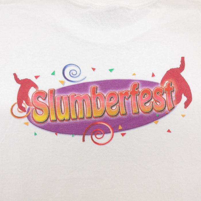 XL/古着 半袖 ビンテージ Tシャツ メンズ 00s Slumberfest コットン クルーネック 白 ホワイト 23jul14 中古_画像4