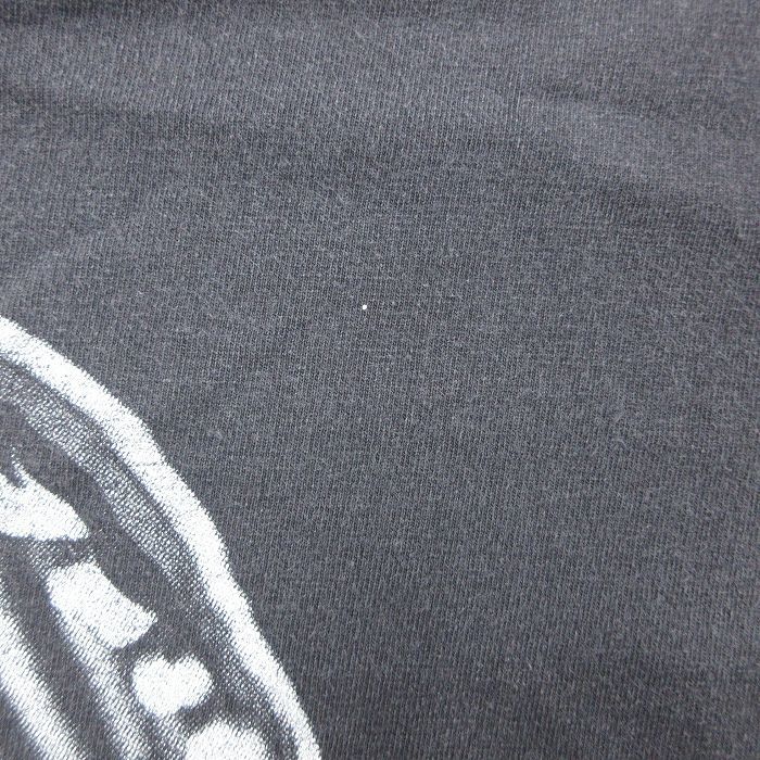 M/古着 半袖 ビンテージ Tシャツ メンズ 00s 羽 星 コットン クルーネック 黒 ブラック 23jul14 中古_画像4