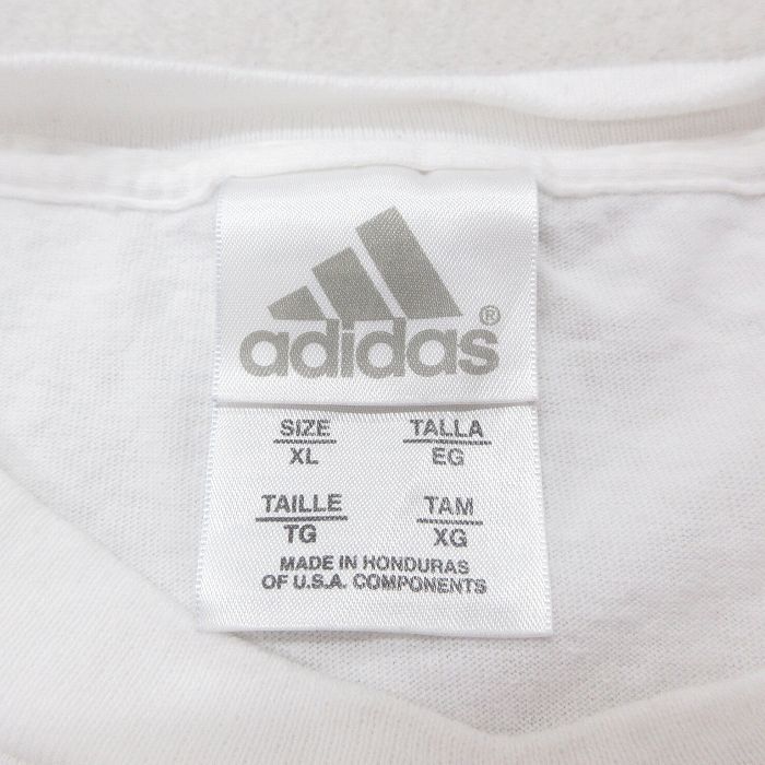 XL/古着 アディダス adidas 半袖 ビンテージ Tシャツ メンズ 00s Duke 大きいサイズ コットン クルーネック 白 ホワイト 23jul14 中古_画像4