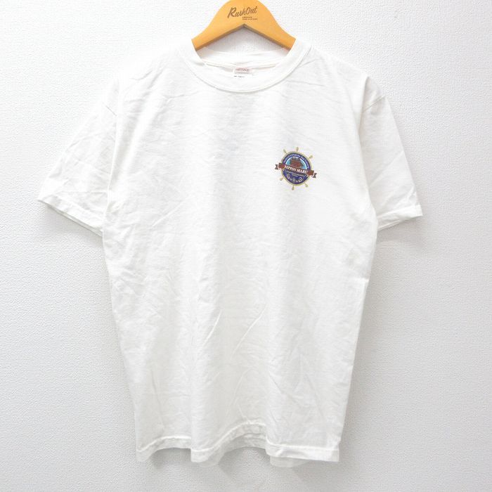 L/古着 半袖 ビンテージ Tシャツ メンズ 00s 船 NIPPON MARU コットン クルーネック 白 ホワイト 23jul21 中古_画像1