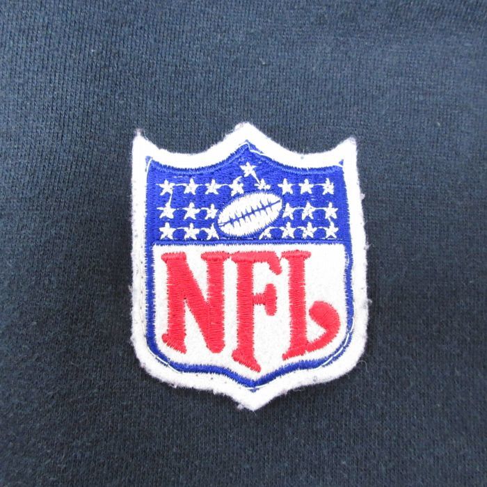 XL/古着 長袖 スウェット メンズ 90s NFL ピッツバーグスティーラーズ 刺繍 Vネック 黒 ブラック アメフト スーパーボウル 23sep02 中_画像5