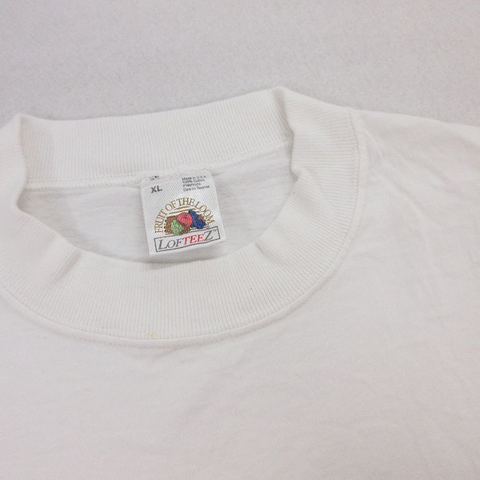 XL/古着 半袖 ビンテージ Tシャツ メンズ 90s PIGRIMS PROGRESS ラインストーン 大きいサイズ コットン クルーネック 白 ホワイト 23ju_画像5