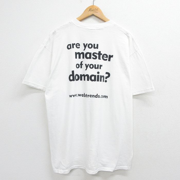 XL/古着 半袖 ビンテージ Tシャツ メンズ 90s Webtrends コットン クルーネック 白 ホワイト 23jul31 中古_画像1