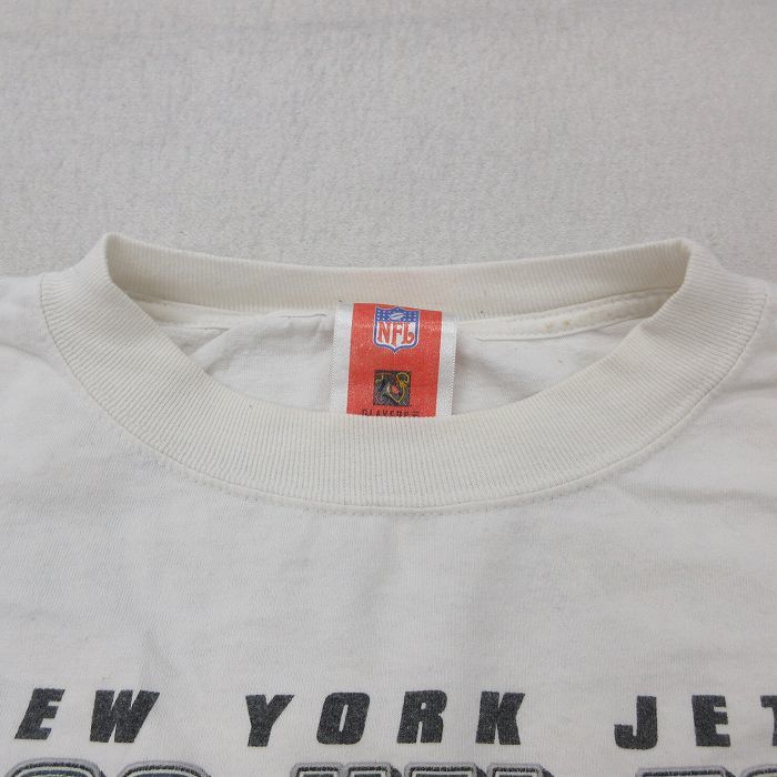 XL/古着 半袖 ビンテージ Tシャツ メンズ 00s NFL ニューヨークジェッツ チャドペニントン 大きいサイズ コットン クルーネック 白 ホ_画像6