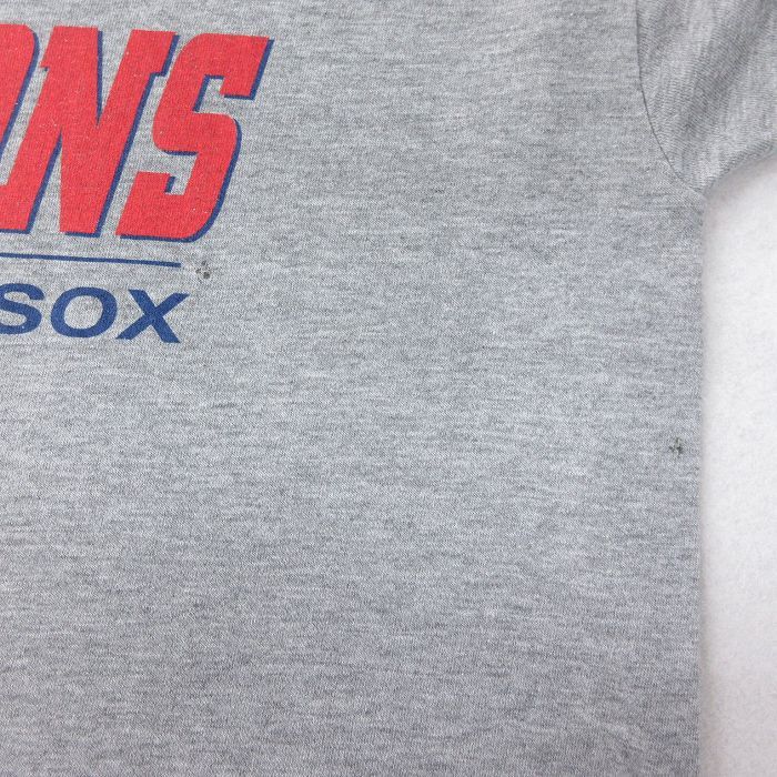 XL/古着 ラッセル 半袖 ビンテージ Tシャツ メンズ 00s MLB ボストンレッドソックス ワールドシリーズ クルーネック グレー 霜降り メ_画像4