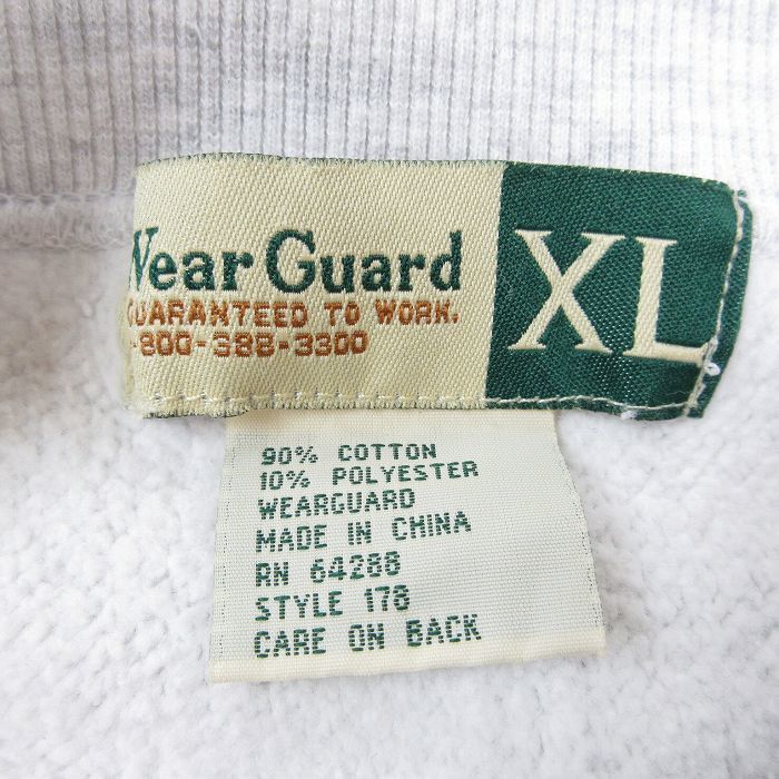 XL/古着 Wear Guard 長袖 スウェット メンズ 00s R Christopher Goodwin Associates クルーネック 薄グレー 霜降り 23nov28 中古 スエ_画像3