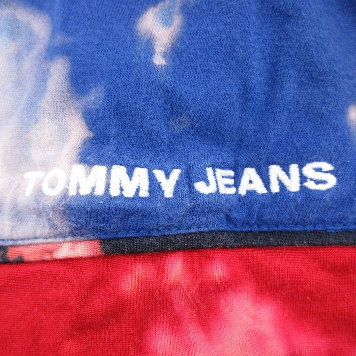 XL/古着 トミーヒルフィガー トミージーンズ 長袖 ブランド Tシャツ メンズ 90s 大きいサイズ ラグラン コットン クルーネック 青他 ブ_画像3