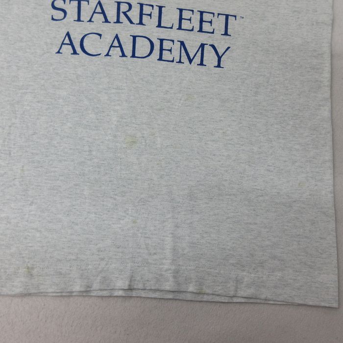 L/古着 半袖 ビンテージ Tシャツ メンズ 90s STARFLEET アカデミー クルーネック 薄グレー 霜降り 23mar16 中古_画像7