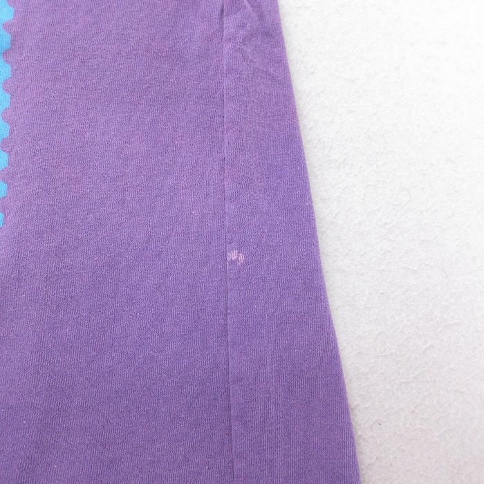 L/古着 半袖 ビンテージ Tシャツ メンズ 80s SAILING ヨット コットン クルーネック 紫 パープル 23jul20 中古_画像7