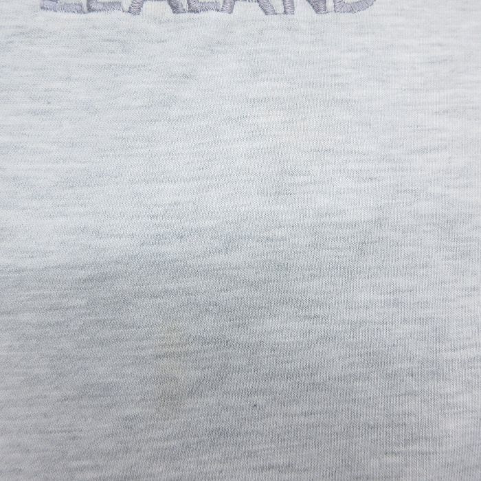 XL/古着 半袖 ビンテージ Tシャツ メンズ 00s 葉 ニュージーランド 刺繍 大きいサイズ クルーネック 薄グレー 霜降り 23jun28 中古_画像5
