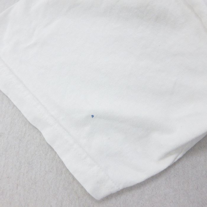 L/古着 半袖 ビンテージ Tシャツ メンズ 00s アイスランド テキサス USAロゴ 星条旗 刺繍 コットン クルーネック 白 ホワイト 23apr14_画像5