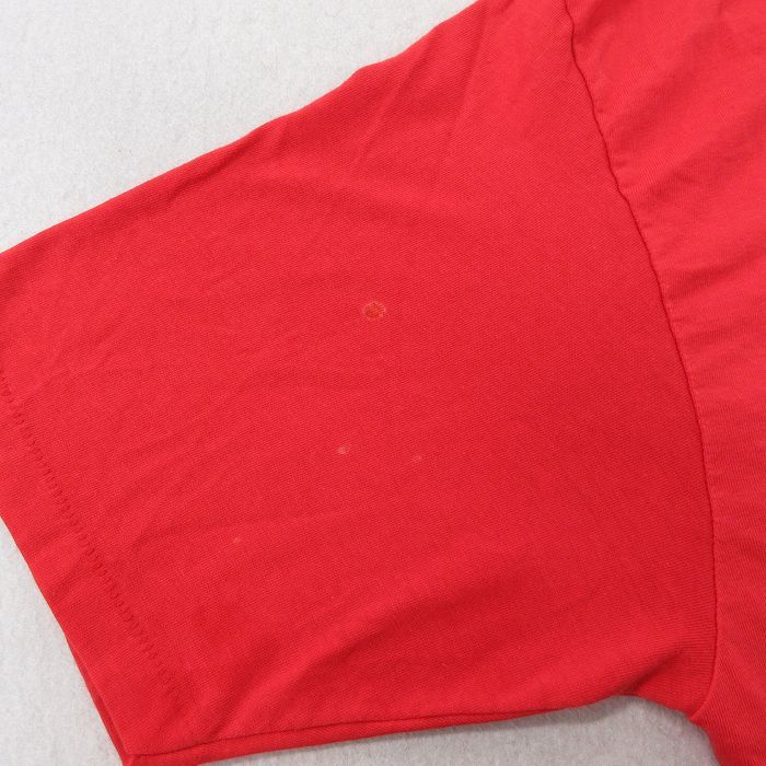 XL/古着 ヘインズ 半袖 ビンテージ Tシャツ メンズ 80s サンタクロース クルーネック 赤 レッド 23jul01 中古_画像5