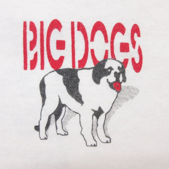 XL/古着 ビッグドッグス 半袖 ビンテージ Tシャツ メンズ 90s 犬 スキー 大きいサイズ コットン クルーネック 白 ホワイト 23aug19 中_画像3