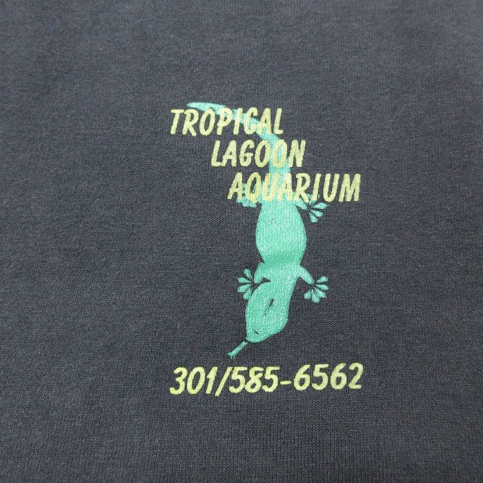 XL/古着 オニータ 半袖 ビンテージ Tシャツ メンズ 90s 魚 TROPICAL LAGOON 大きいサイズ クルーネック 黒 ブラック 23aug29 中古_画像3