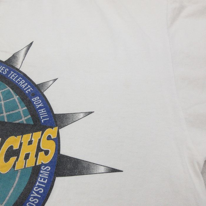 L/古着 ジャージーズ 半袖 ビンテージ Tシャツ メンズ 90s ゴールドマンサックス GOLDMAN SACHS コットン クルーネック 白 ホワイト sp_画像8