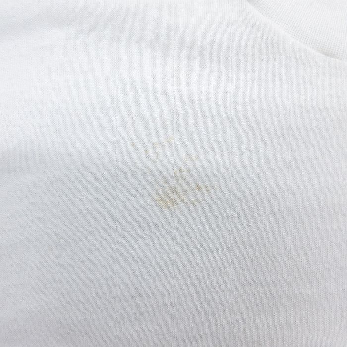 L/古着 半袖 ビンテージ Tシャツ メンズ 80s　ロンドン 刺繍 クルーネック 白 ホワイト 23aug09 中古_画像4