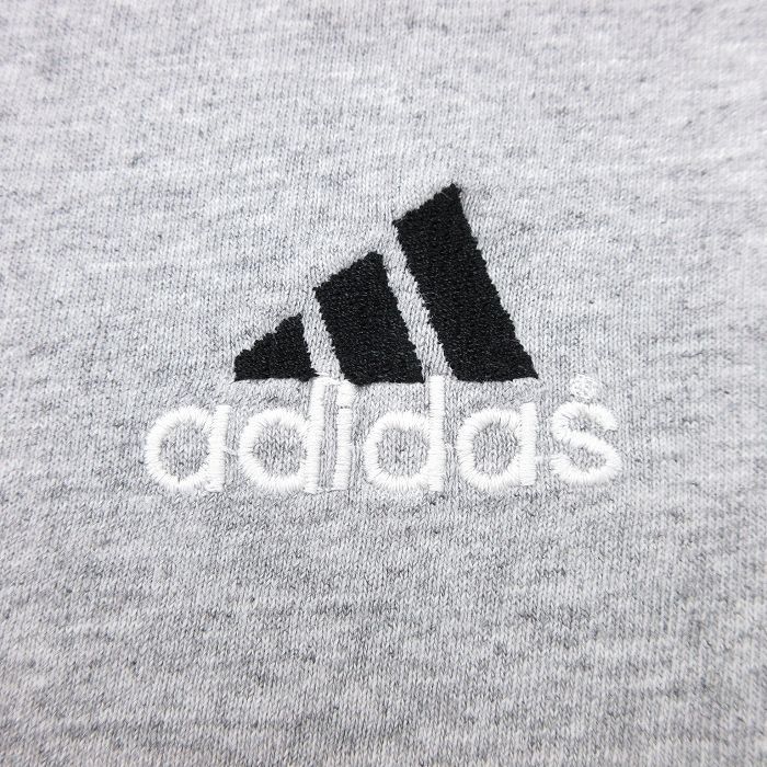 XL/古着 アディダス adidas 半袖 ビンテージ Tシャツ メンズ 90s ワンポイントロゴ クルーネック グレー 霜降り 23sep06 中古_画像2