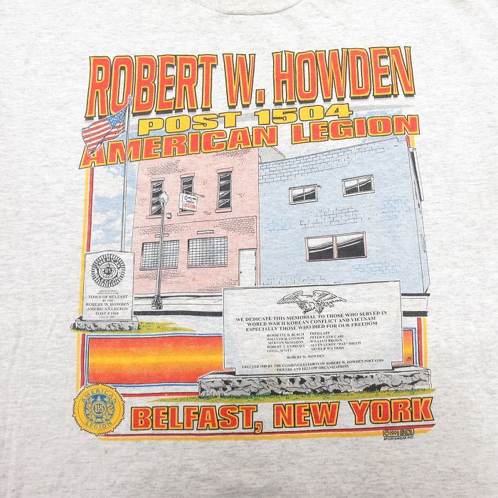 XL/古着 半袖 ビンテージ Tシャツ メンズ 90s ROBERT W.HOWDEN クルーネック グレー 霜降り 23mar18 中古_画像2