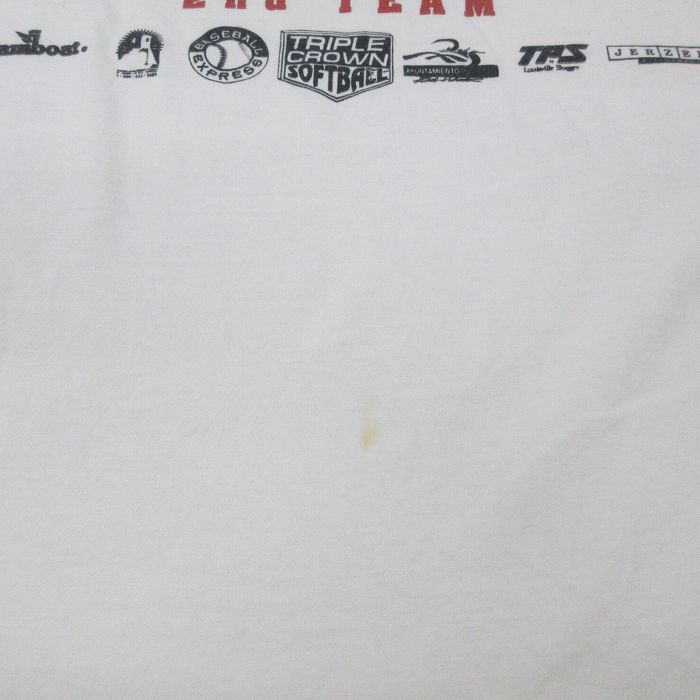 XL/古着 半袖 ビンテージ Tシャツ メンズ 90s SPRING NATIONALS ソフトボール 企業広告 大きいサイズ クルーネック 白 ホワイト 23jun2_画像5