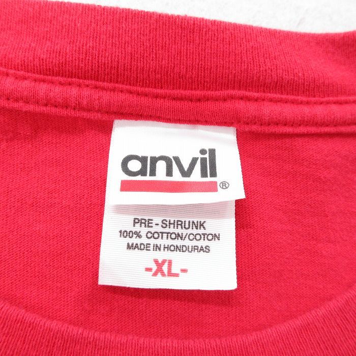XL/古着 半袖 ビンテージ Tシャツ メンズ 00s ネーティック レッドメン 大きいサイズ コットン クルーネック 赤 レッド 23jul14 中古_画像3