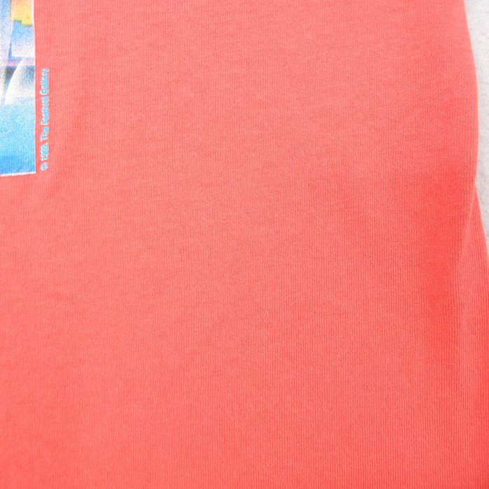 L/古着 半袖 ビンテージ Tシャツ メンズ 90s ケンタッキーダービー 競馬 コットン クルーネック 濃ピンク系 23jul20 中古_画像6