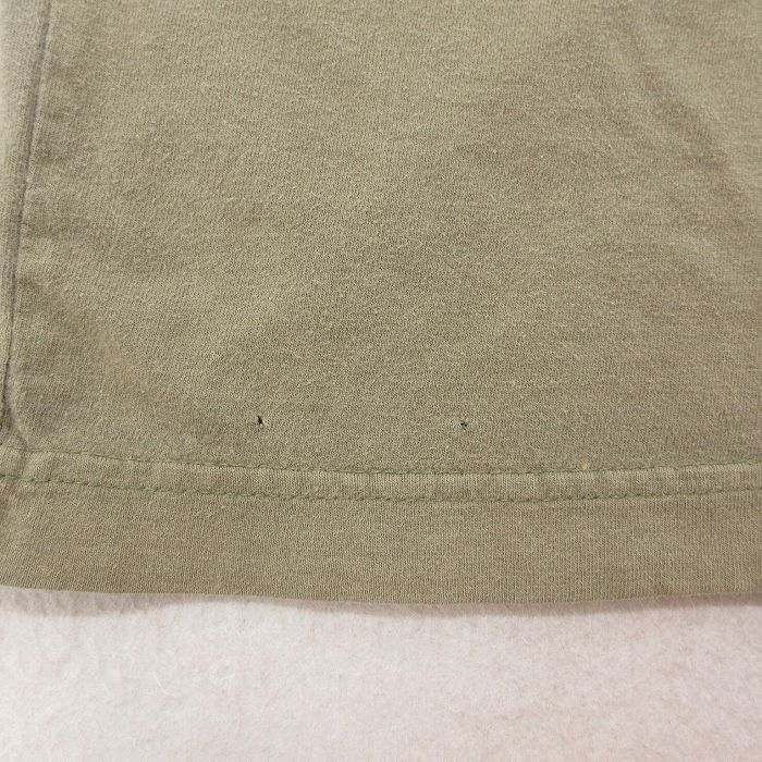 XL/古着 半袖 ビンテージ Tシャツ メンズ 00s 大きいサイズ ツートンカラー ラグラン コットン クルーネック 濃緑系他 グリーン 23apr2_画像5